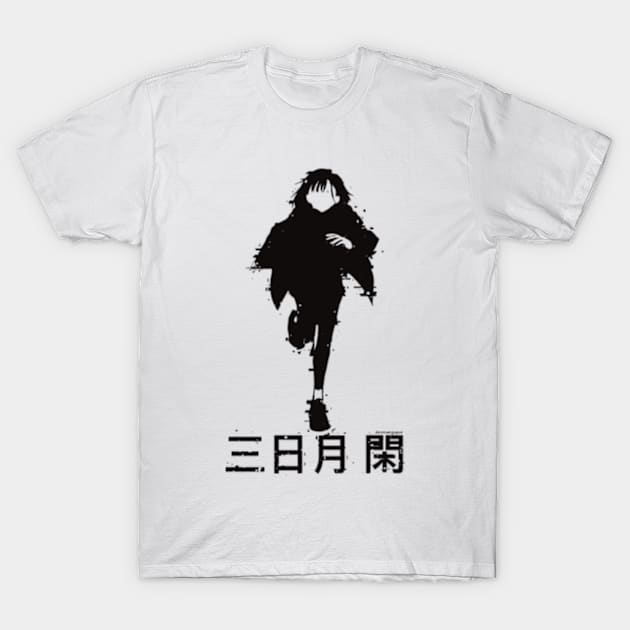 Z17 Zom 100 Bucket List of the Dead Key Visual Anime Cover Characters Shizuka Mikazuki Glitch Shadow Silhouette Zom100 Manga x Animangapoi September 2023 T-Shirt by Animangapoi